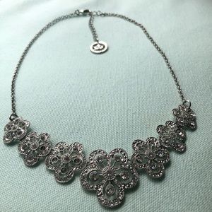 Trifari Sparkly Flower Necklace